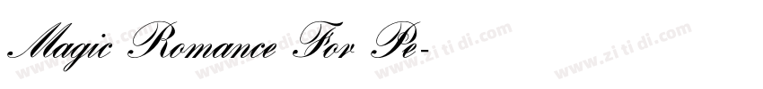 Magic Romance For Pe字体转换